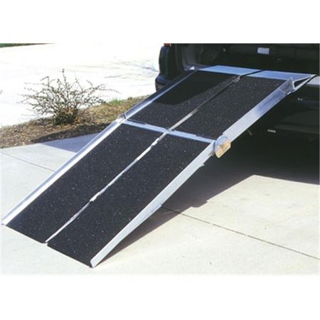 HANDS ON 8-ft x 30-in Portable Multifold Reach Wheelchair Ramp 800 lb. Weight Capacity  Maximum 16-in Rise HA117490